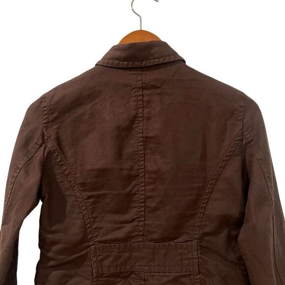 J. Crew brown cotton & linen blend coat. Size xs - Picture 7 of 7